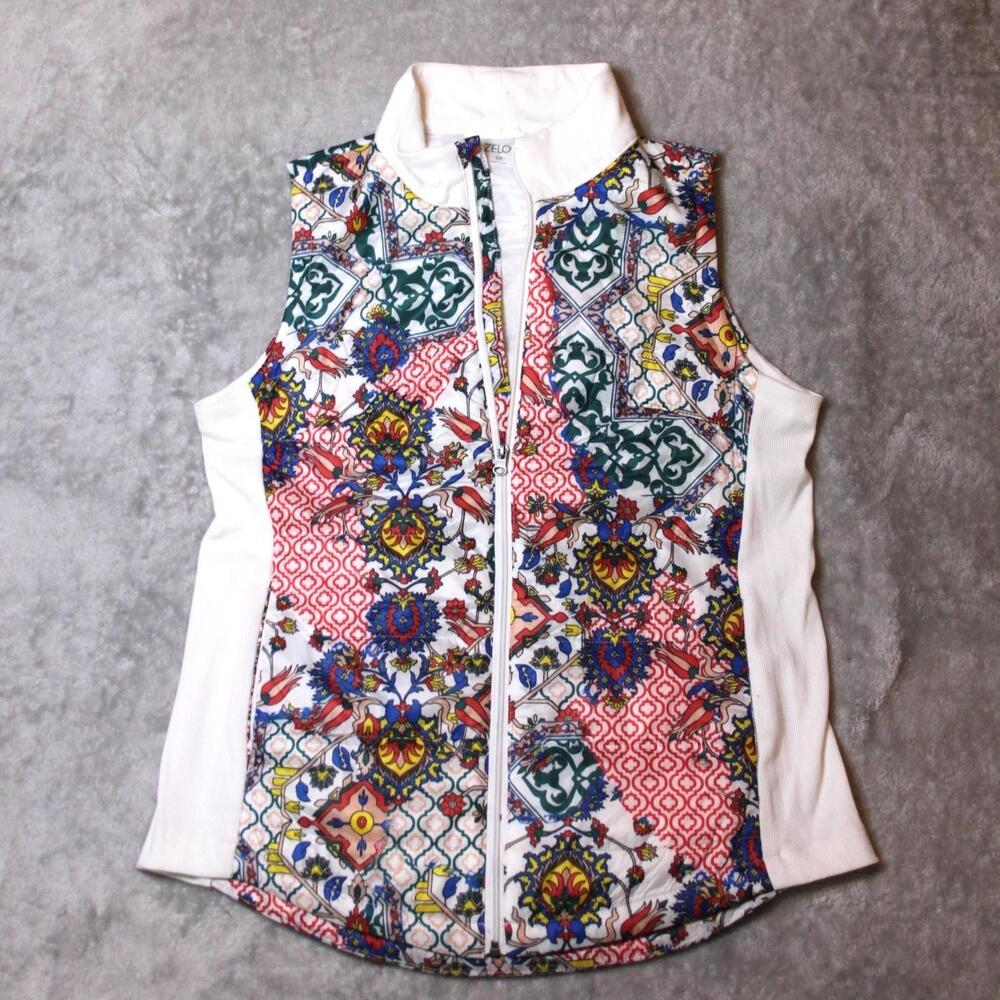 Zelos Vest Womens 0X Multicolor Quilted Packable Insulated Zip Pockets